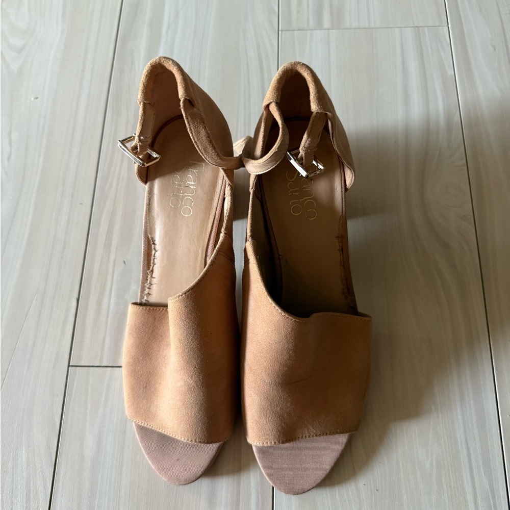 Franco Sarto Tan/Blush Open-Toe Sandals sz 9